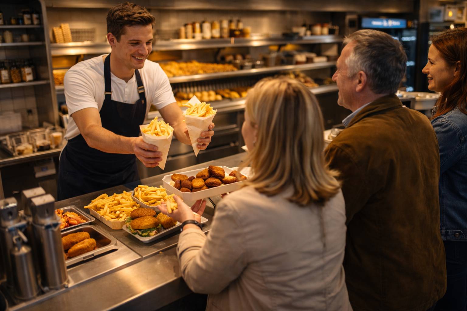 Avond in de snackbar in Emmen - Cafetaria openingstijden Emmen