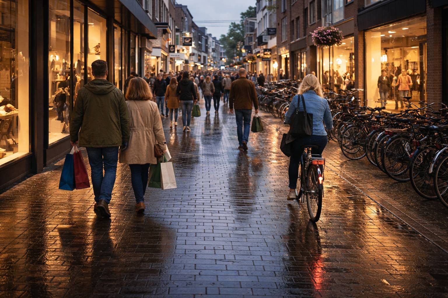 Avondwandeling door de winkelstraat van Emmen - Koopavond openingstijden Emmen