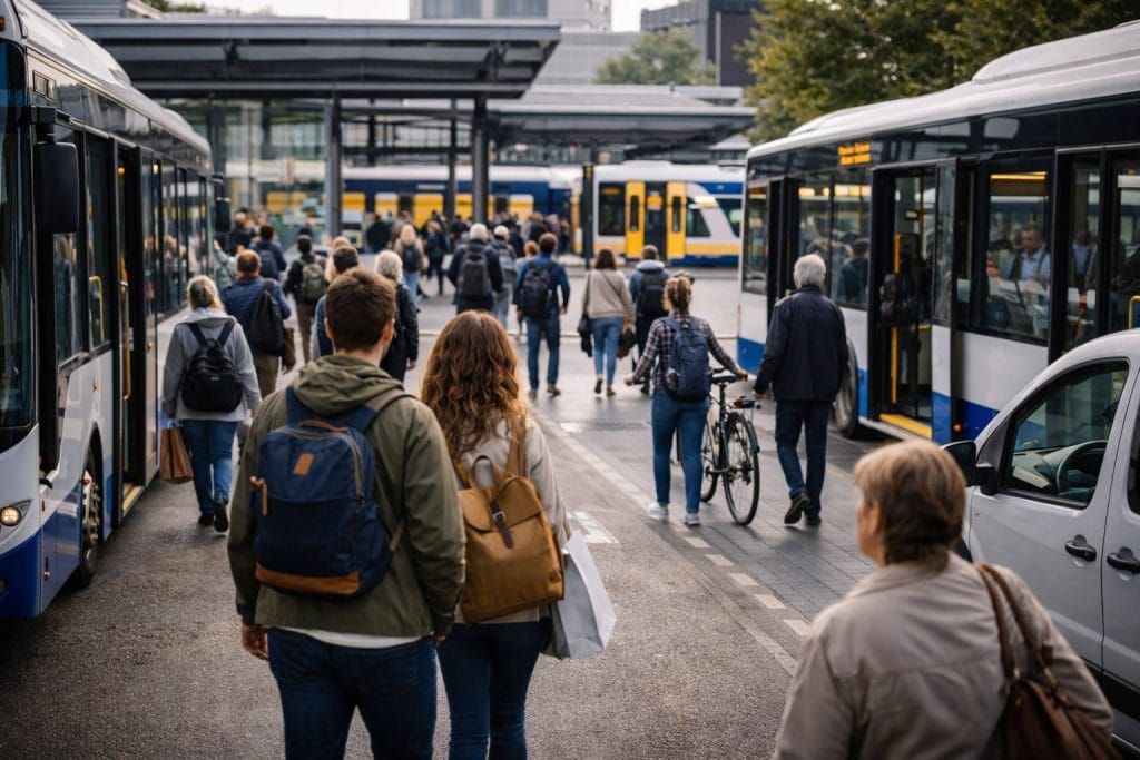 Druk transportknooppunt in Emmen