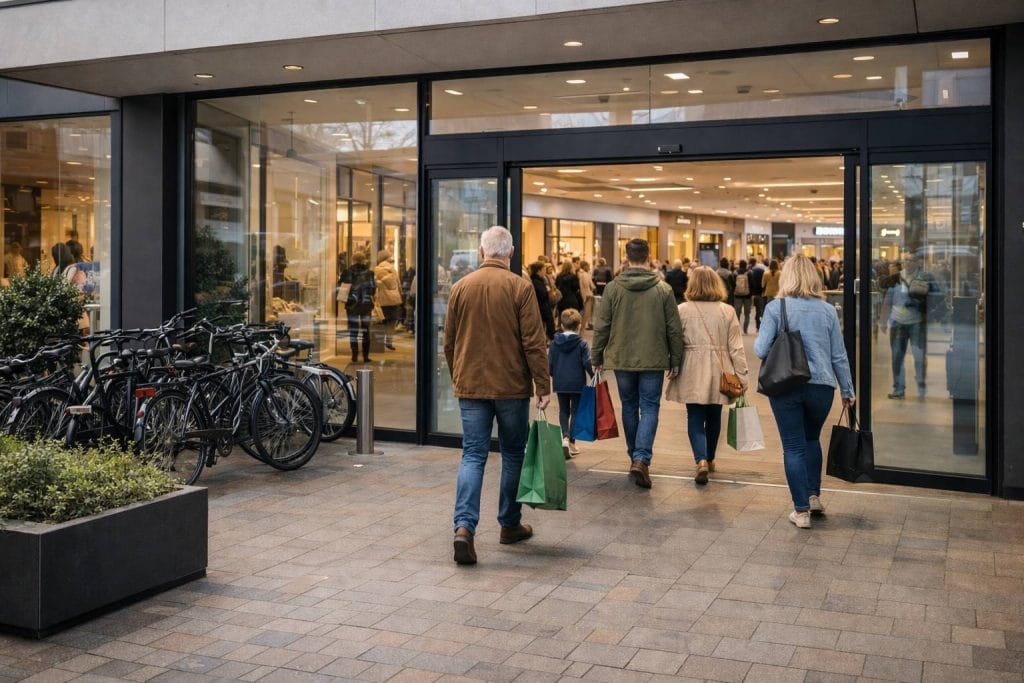 Drukke supermarkt overdag - Supermarkt openingstijden Emmen