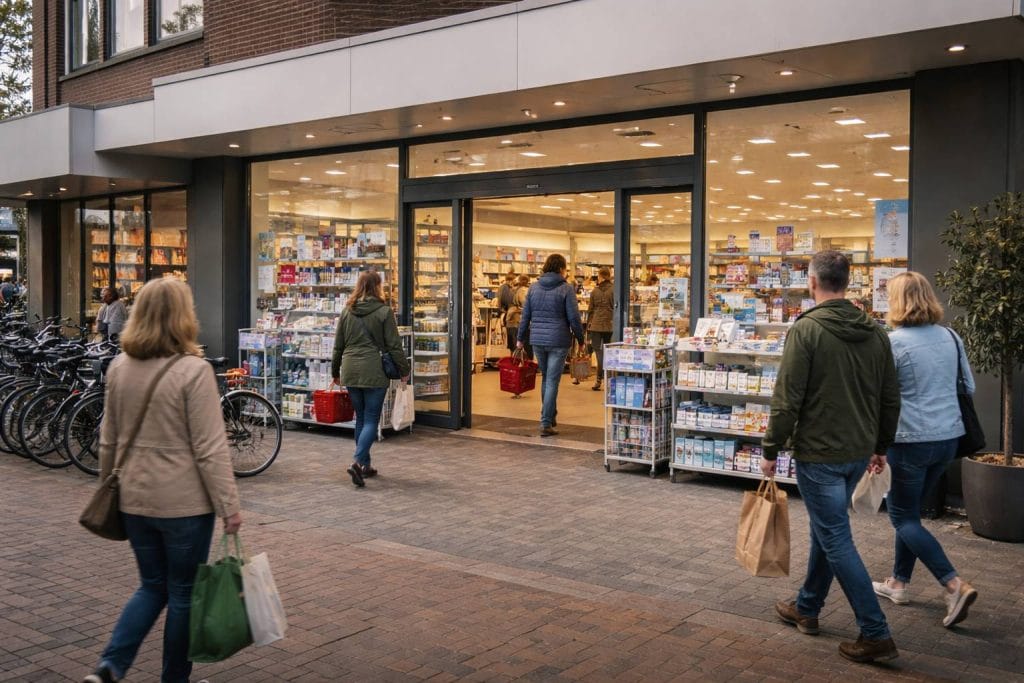 Drukke winkelstraat in Emmen - Kruidvat openingstijden Emmen