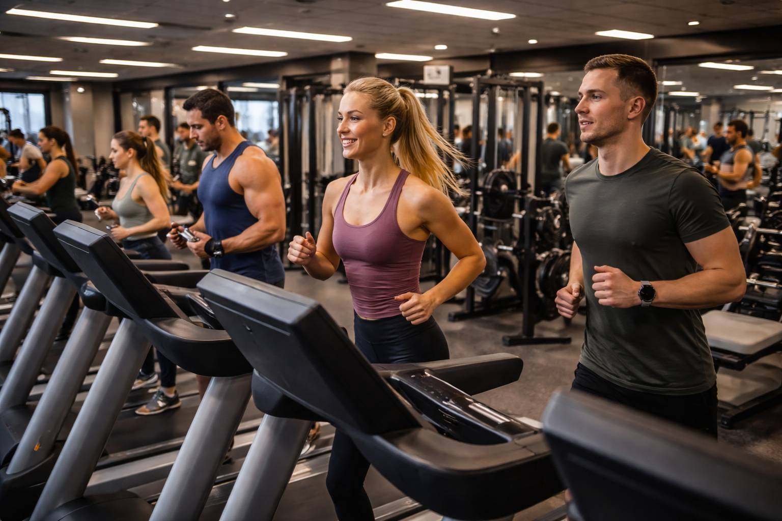 Energieke workout in een moderne sportschool - Sportschool openingstijden Emmen