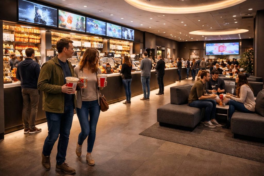 Moderne bioscooplobby in Emmen