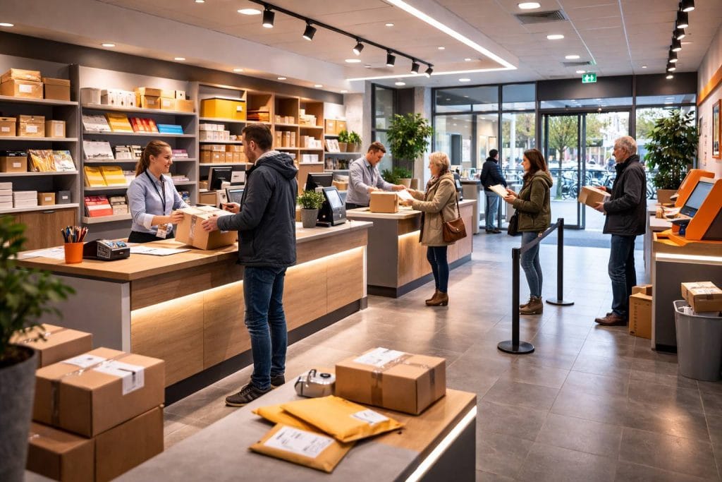 Moderne postbalie in actie - Postkantoor openingstijden Emmen