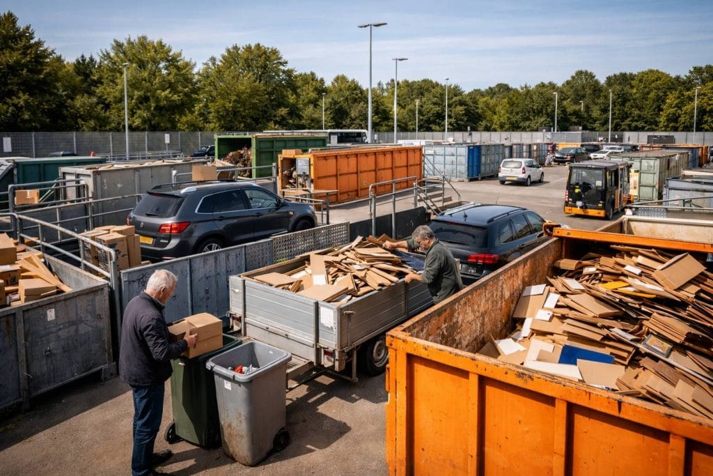 Recyclingcentrum in actie bij daglicht - Afvalbrengstation openingstijden Emmen