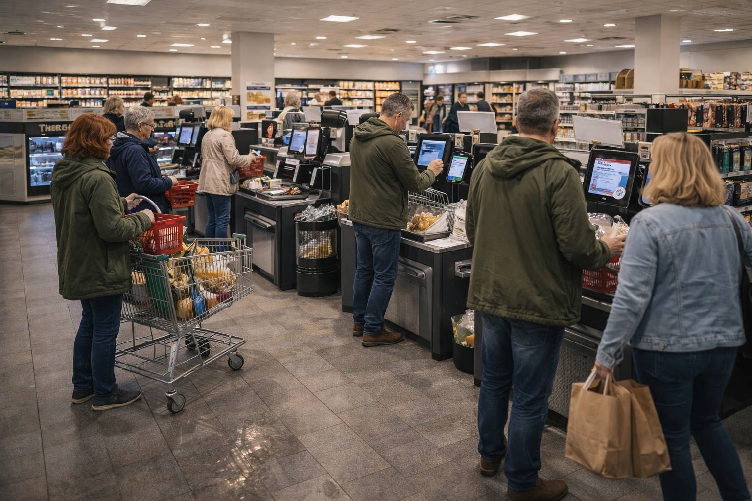 Zelfbedieningskassa bij de supermarkt in Emmen - AH openingstijden Emmen